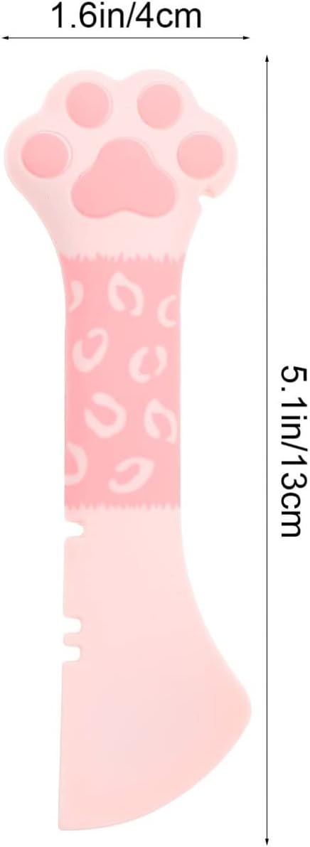 Mipcase Cat Wet Food Can Spoon, Universal Silicone Pet Can Opener, Mini Spatula for Feeding Storage