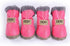 Warm Winter Little Pet Dog Boots, Skidproof Soft Snowman Anti-Slip Sole Paw Protectors, Small Puppy Shoes 4PCS (L, Pink)