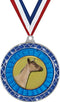 Dairy Goat Blue Trellis Medal Silver, 2.5" Goat Prizes, Kids Goat Trophy