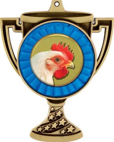 3" Chicken Trophy Cup Medal Gold, Chicken Prizes, Kids Chicken Trophy Medal Awards Prime