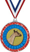 Dairy Goat Red Trellis Medal Silver, 2.5" Goat Prizes, Kids Goat Trophy