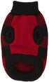 Red Dog Sweater, British Plaid Knitted Xmas Holiday Turtleneck for Large Dogs, X-Large (XL) 20" Back Length