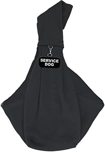 Small Service Dog Sling Carrier with ID Tag, EZ-Sling for Small Dogs, Includes Service Dog Law Handout Cards