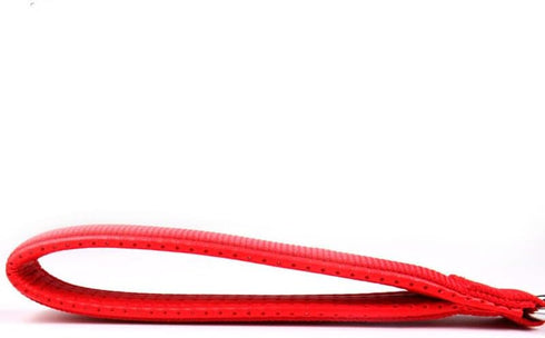 Metal Chain Heavy Duty Dog Leash, Chew Proof with Soft Handle for Large & Medium Pets, 4 ft. x 3.0 mm, Red