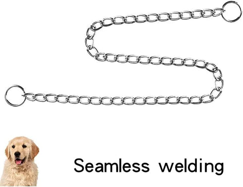 Dog Collars Martingale Adjustable Metal Necklace Collar for Small Dogs, 18in, 2.5mm