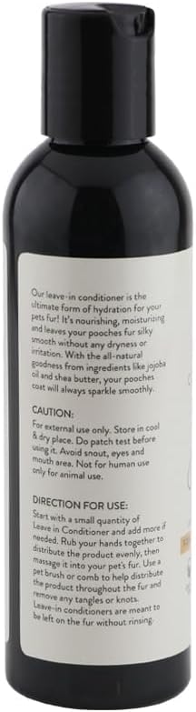 Leave-in Conditioner for Dog, Pet grooming spray (with Jojoba Oil, Shea Butter, Aloe vera & Green tea extract) 6.7oz