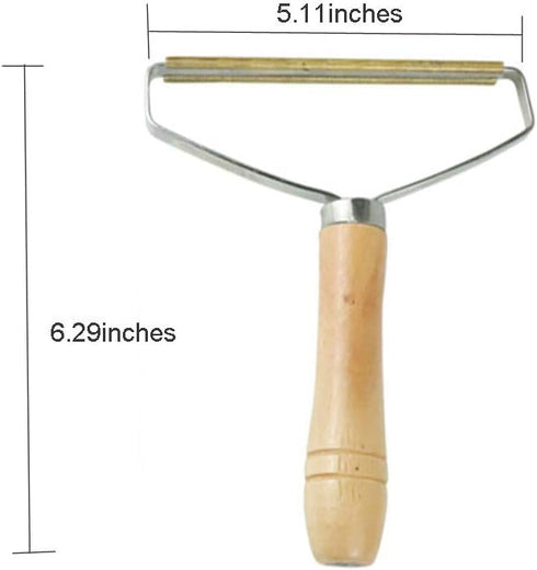 Carpet Pet Hair Remover, Portable Spark Lint Roller with Wooden Handle, 2 Pcs for Indoor Carpet and Pet Hair