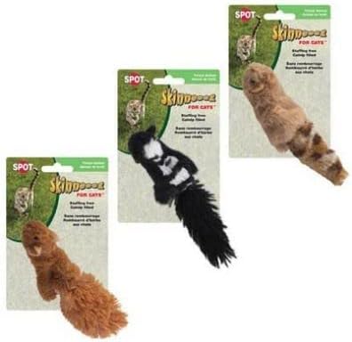 Ethical Pets Skinneeez Forest Creatures for Cats, Pack of 3 (Squirrel, Chipmunk, Skunk)
