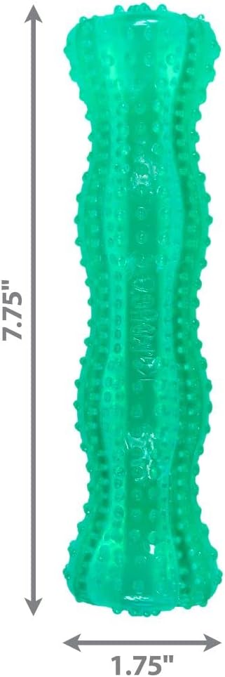KONG Squeezz Dental Stick - Dog Toy for Cleaning Teeth - Flexible Chew Toy for Gentle & Mild Chewers - for Medium/Large