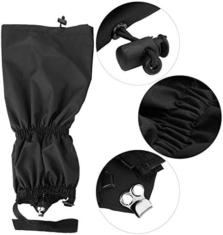 RiToEasysports 1 Pair Waterproof Leg Gaiters, Ski Gaiters for Ice Climbing, Hiking, Skiing