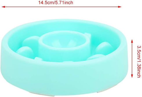 Dog Slow Feeder Bowl, Anti-choking Interactive Bloat Stop Design for Dogs & Cats (Emerald Green)
