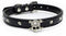 Cute Elegant Fancy Skull Diamond Crystal Rhinestone Dog Collar for Small Pets (Black, M)