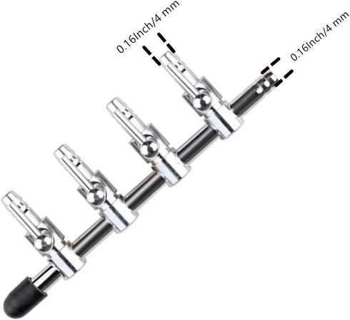 Aquarium Air Valve 4 Way Inline Manifold Air Flow Pump Tubing Splitter Lever Control Valve 4-Pack