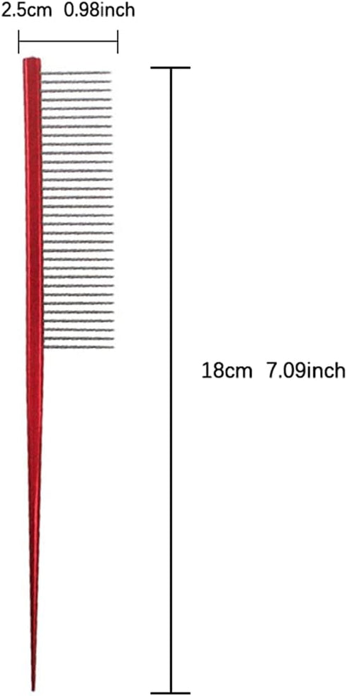 Pet Grooming Comb Rat Tail Comb Cat Hair Trimmer Combs Dog Hairstyle Comb Float Hair Removal Dematting for Cat & Dogs Cat Comb Dog Comb with Rounded Ends Pet Hair Comb for Home Grooming