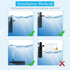 200GPH Aquarium Filter, U-V for 20-75 Gal Tank, Submersible Pump Filter for Green Water and Algae Clean