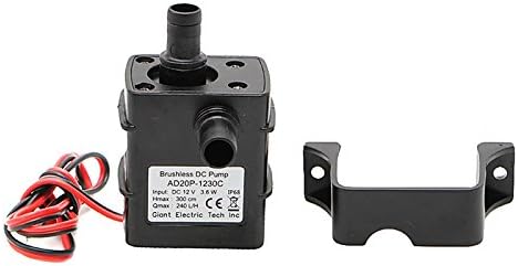 HiLetgo 2pcs Water Pump 240L/H DC 12V Micro Brushless Pump for Pool and Aquarium