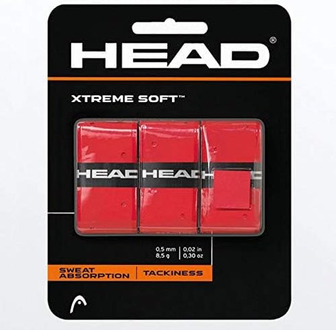 Head Xtreme Soft Racquet Overgrip Tennis Racket Grip Tape, 3 Pack, White