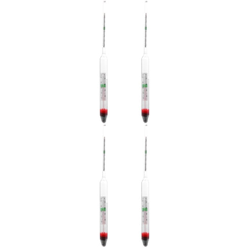 balacoo 4 pcs Aquarium Glass Hydrometer with Thermometer, Float Hydrometer for Fish Tank