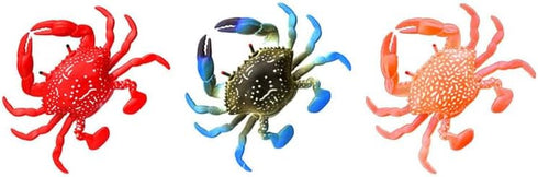 KTGCOZS Pack 6 8cm10g of Simulated Crab Soft Bait Floating TPR Vivid Fake Bait Saltwater sea Fishing Accessories Tools