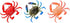 KTGCOZS Pack 6 8cm10g of Simulated Crab Soft Bait Floating TPR Vivid Fake Bait Saltwater sea Fishing Accessories Tools