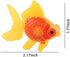 3 Pack Gold and Orange Artificial Aquarium Fishes, Plastic Moving Fish Ornament Decoration for Fish Tank