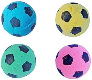 Cat Toy, Foam Sponge Soccer Ball (12 Pack), Interactive Pet Kitten Exercise Toy Balls, Soft, Indoor