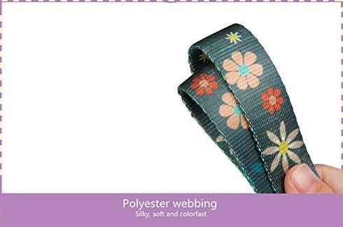 Floral Print Martingale Dog Collar by Dazzber, Heavy Duty Adjustable No Pull Collar for Extra Small Dogs (Neck 8-11