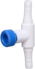 ALEGI Aquarium Control Valves for Aquarium Air Pump Single Way Plastic Air Flow Control Regulator for 3/16" ID Tubing 12 Pack (White & Blue)