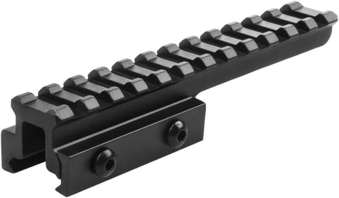 Lion Gears 5" Long Low Profile Slim Riser Mount with 12 Slots 0.75"