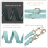 Leather Dog Collar and Leash Set, 7FT Reflective Vegan Leather with Gold Metal Buckle for Small, Medium, Large Dogs (S,