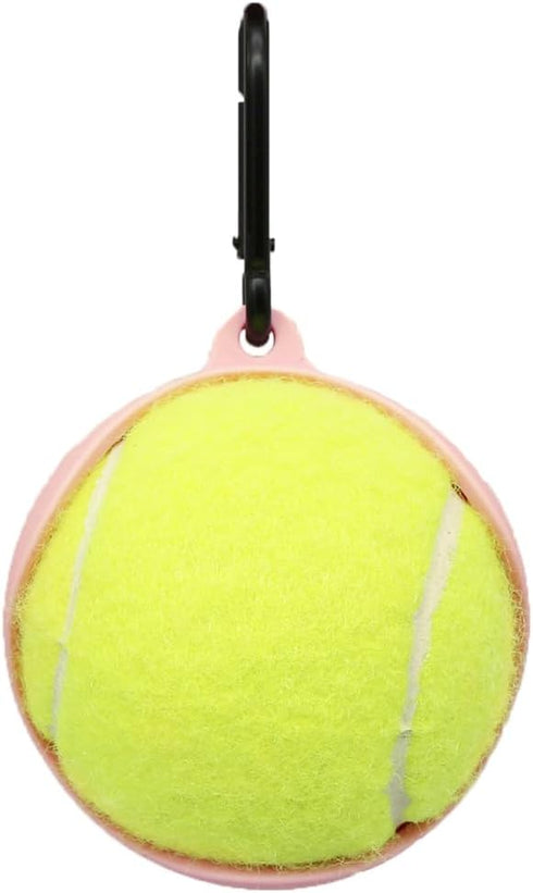 Dog Accessory Ball Holder - Lightweight Silicone Leash Attachment for Convenient Fun Playtime (Pink)