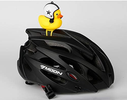 Kids Lovely Yellow Duck Bike Bell, Rubber Bicycle Accessories with LED Light for Toddlers, Children, Adults Outdoor