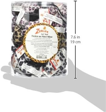 Zanies ZA11071 42-Piece Twice as Nice Mice Canister Set Toy 42