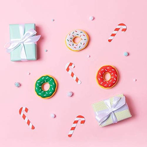 ZippyPaws 3 Pack Donutz Miniz Refills for Hide and Seek Dog Toys, Colorful Plush Dog Puzzles and Squeaky Toys