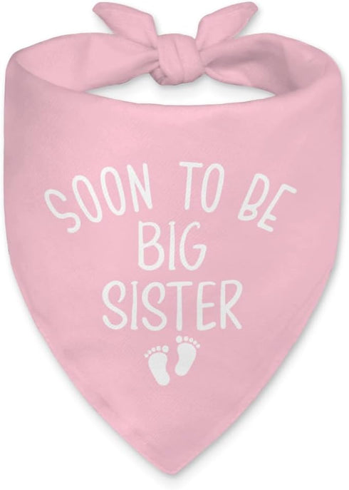 Vgrti Soon to be Big Sister Funny Dog Bandana Pregnancy Announcement, Girl Dog