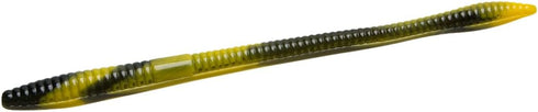 Zoom Bait Zoom Trick Worm-Pack of 20 (Black Yellow Swirl, 6.75-Inch)