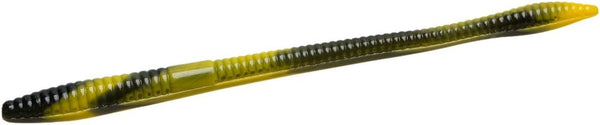 Zoom Bait Zoom Trick Worm-Pack of 20 (Black Yellow Swirl, 6.75-Inch)
