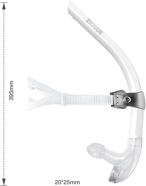 ZIONOR Snorkel Lap Swimming Training Diving Snorkeling Comfortable Mouthpiece with One-Way Purge Valve for Pool Open