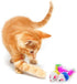 20 PCS Furry Cat Toys Squeak Mouse Rattle Mice with Feather Tails (Random Color)