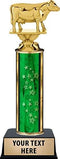Crown Awards Dairy Cow Trophies, Personalized Green Dairy Cow Trophy, Your Own