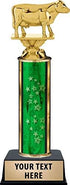 Crown Awards Dairy Cow Trophies, Personalized Green Dairy Cow Trophy, Your Own