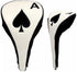 Golf Magnetic Ace of Spades Driver Head Cover, Black/White, Premium Style and Protection, Fits 460cc Drivers