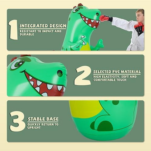 tinywishlist Inflatable Dinosaur Punching Bag for Kids
