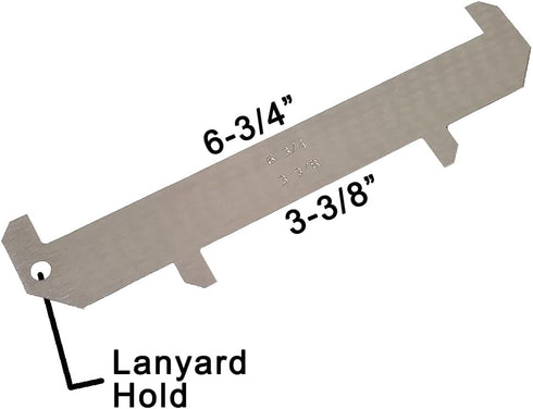 JCS 6-3/4x3-3/8 Aluminum Lobster Gauge - Legal Sizing Tool for Outer Cape