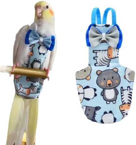 Barn Eleven Bird Flight Suits Diapers for Monk Parakeets, Conures, Lovebirds, Cockatiels Flight Suits,