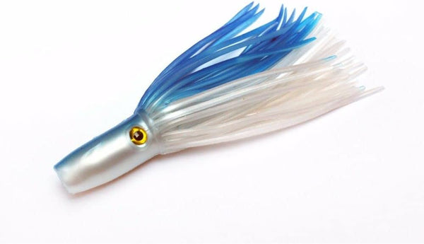 Generic Mini Tuna Dart Marlin Wahoo 4.5" Soft Head - Blue/White