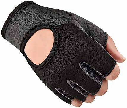 HinyBoeh Workout-Gym-Gloves for Men Women, Breathable-Lightweight Fingerless-Gloves with Non-Slip Palm Cycling Sports