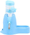 Litewoo Hamster Water Bottle with Food Container Base, Drinking Dispenser for Dwarf Hamster, Blue 80ML