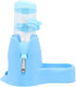 Litewoo Hamster Water Bottle with Food Container Base, Drinking Dispenser for Dwarf Hamster, Blue 80ML