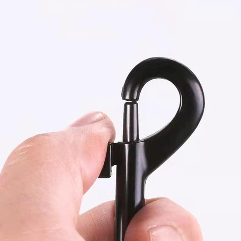 4 Pcs Double Ended Bolt Snap Hooks, Heavy Duty Zinc Alloy Trigger Chain Clips for Pet Dog Leash and Collar - Black